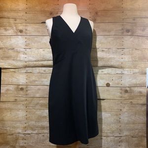 EUC Ann Taylor petite sleeveless v-neck dress